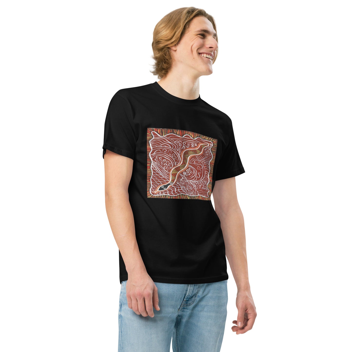 Unisex organic cotton tee Serpent Moving