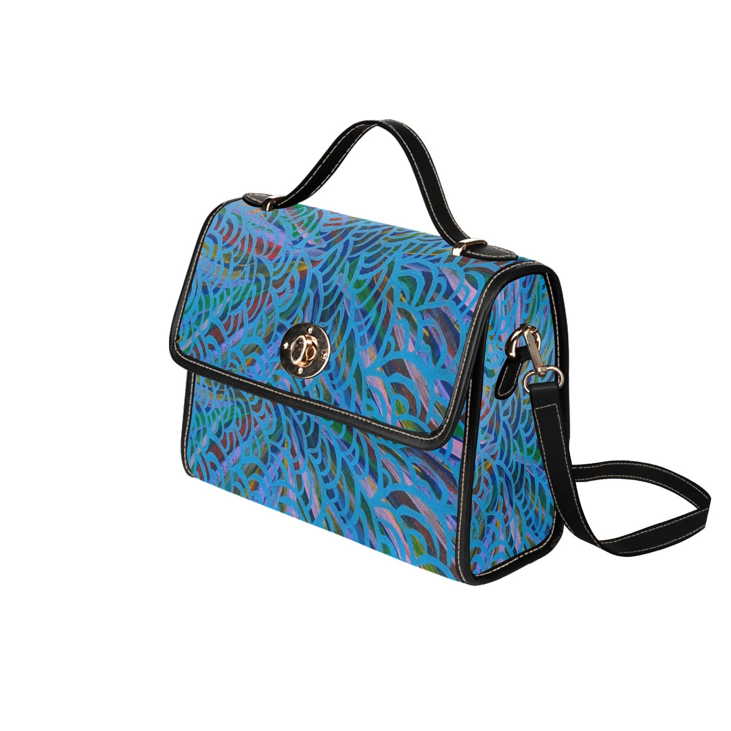 Land and Sky All Over Print Canvas Bag (Model 1641)(Black)