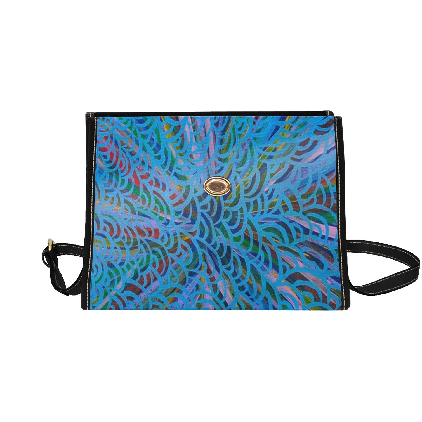 Land and Sky All Over Print Canvas Bag (Model 1641)(Black)