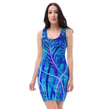 Bodycon dress - Blue Brasses at Night