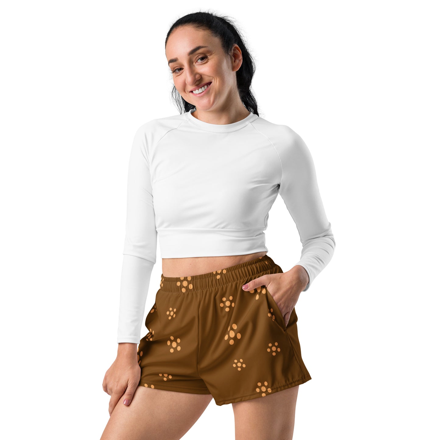 Women’s Recycled Athletic Shorts - Brown Minkgills