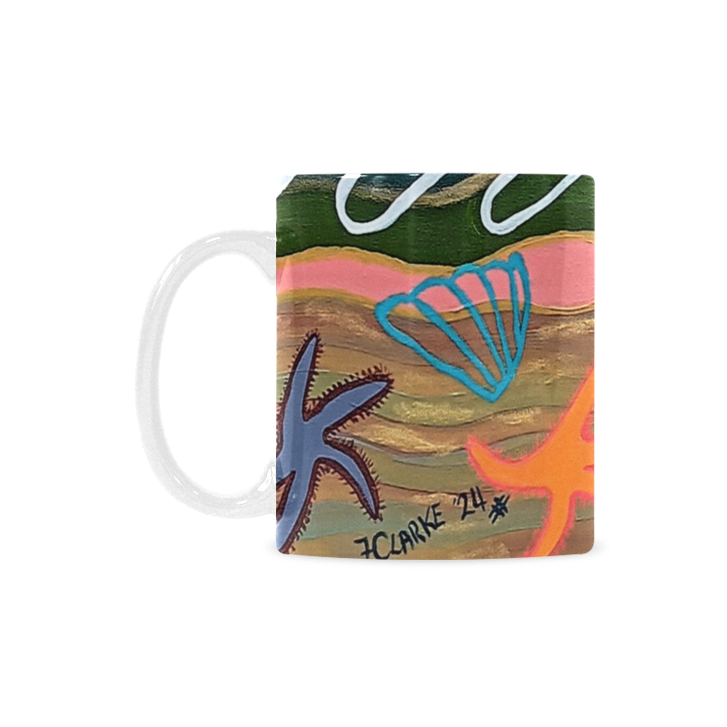 Minkgill Fish Mug Custom New White Mug (11OZ)(Made In AUS)