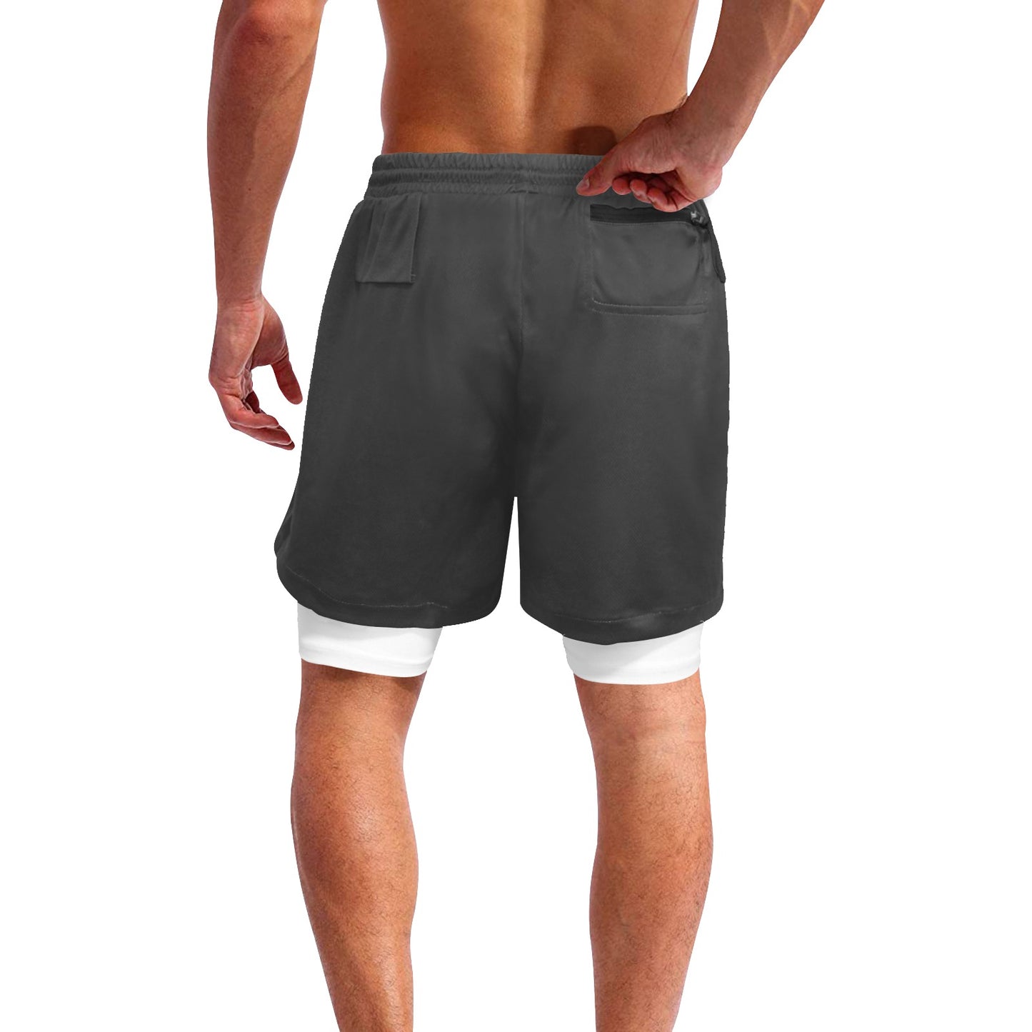 Men's Black Sports Shorts with Liner