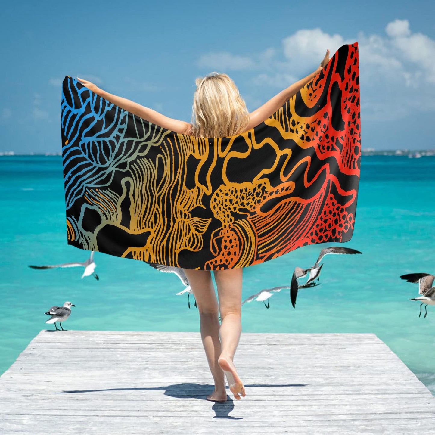 My Country Beach towel Beach Towel 31"x71"(NEW)(Made in AUS)