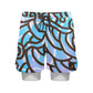 Mens Blue Shorts with Liner