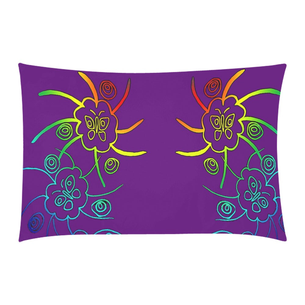 3 Piece Bedset Purple Butterfly