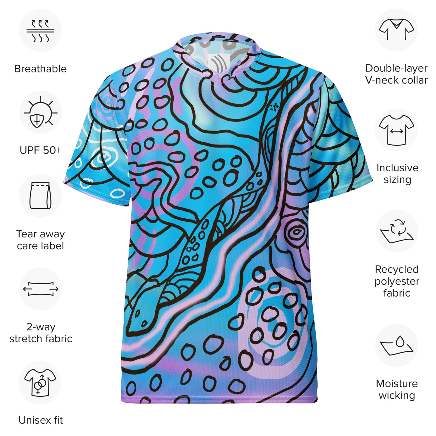 Recycled unisex sports jersey