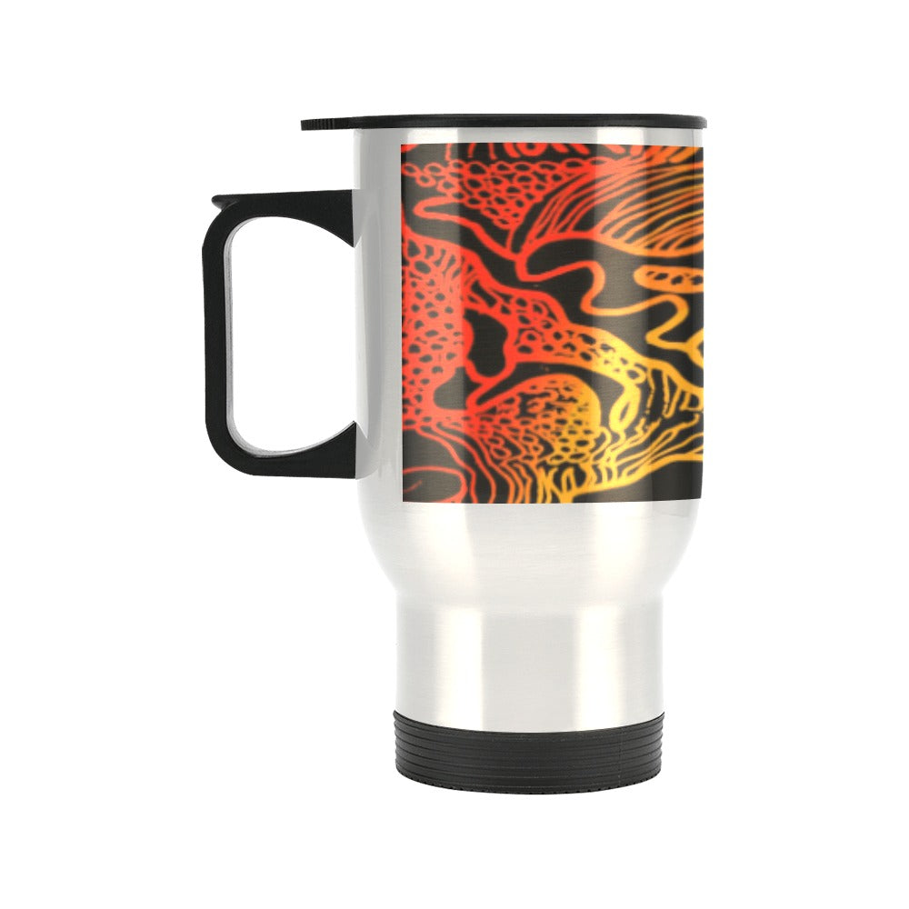 My Country Travel Mug Travel Mug(Silver)(14OZ) (Made In AUS)