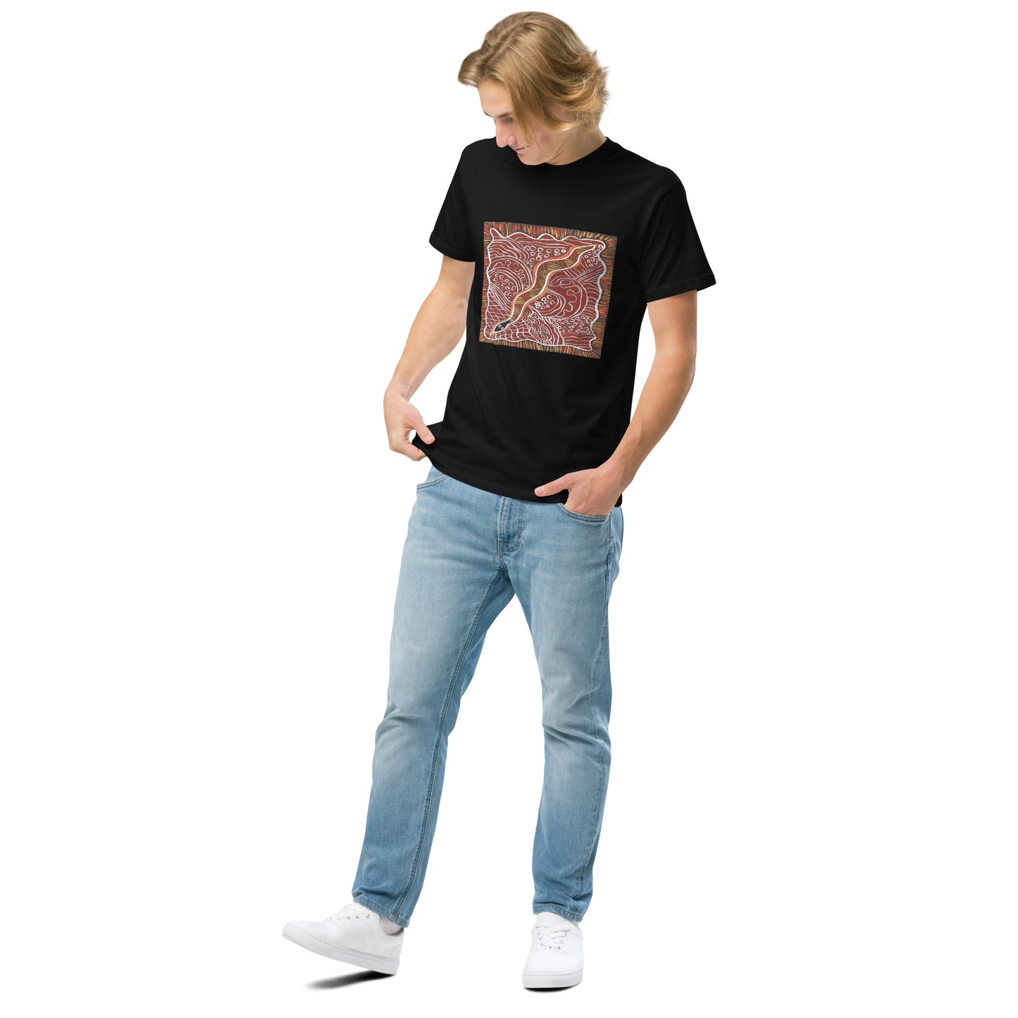 Unisex organic cotton tee Serpent Moving