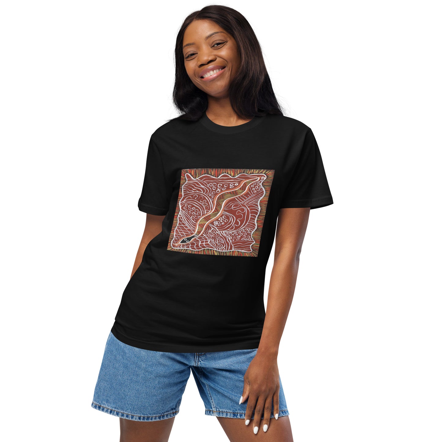 Unisex organic cotton tee Serpent Moving